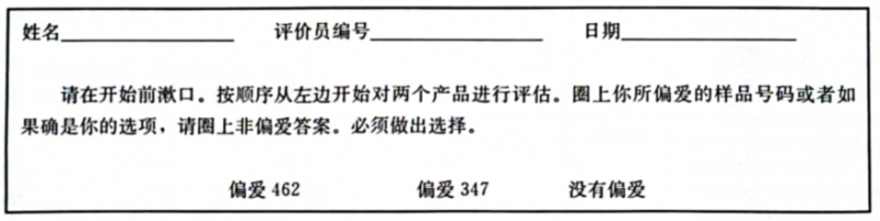 感官评价6:偏爱检验2